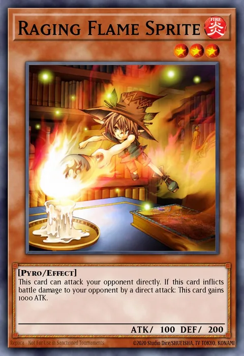 Raging Flame Sprite trading card