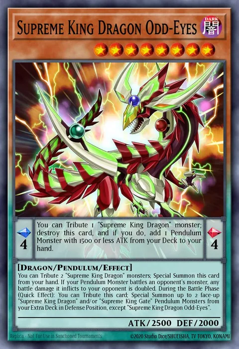 Supreme King Dragon Odd-Eyes trading card