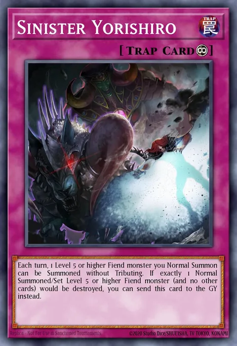 Sinister Yorishiro trading card
