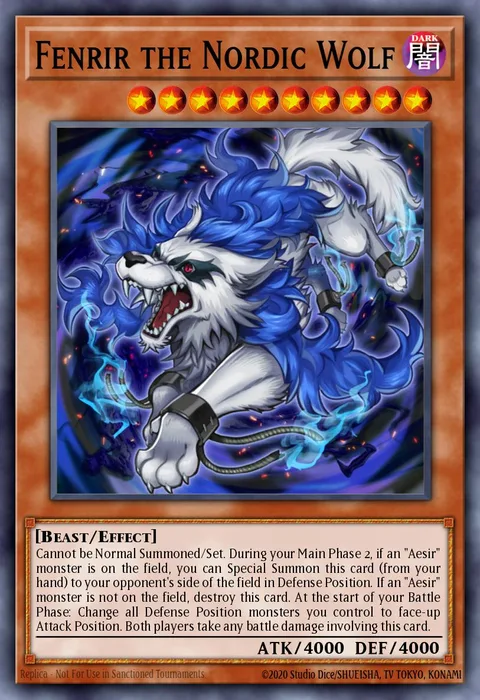 Fenrir the Nordic Wolf trading card