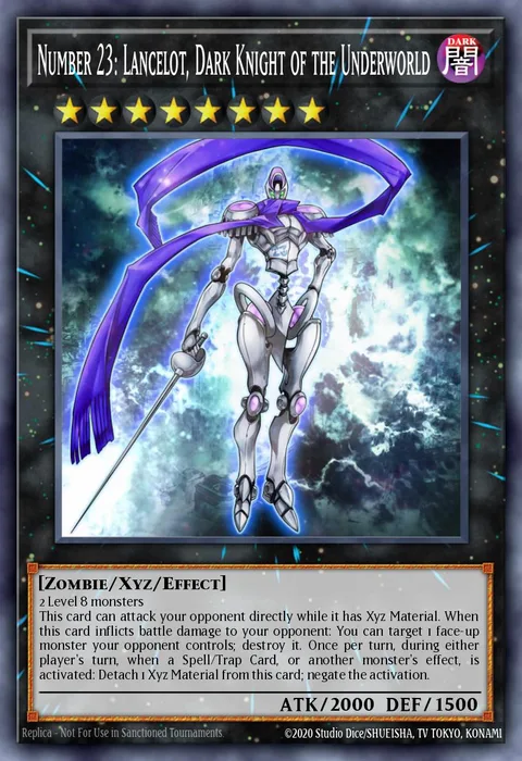 Number 23: Lancelot, Dark Knight of the Underworld trading card