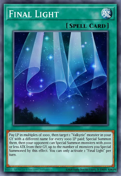 Final Light trading card