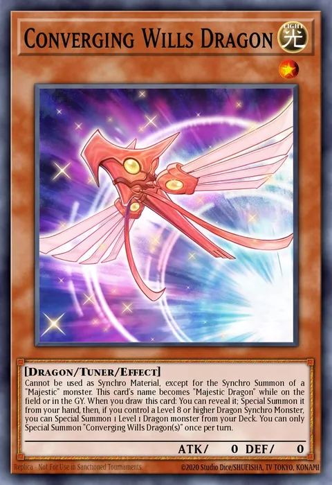 Converging Wills Dragon trading card