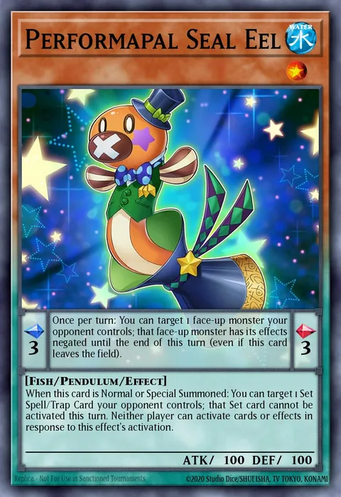 Performapal Seal Eel trading card