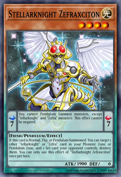 Stellarknight Zefraxciton trading card