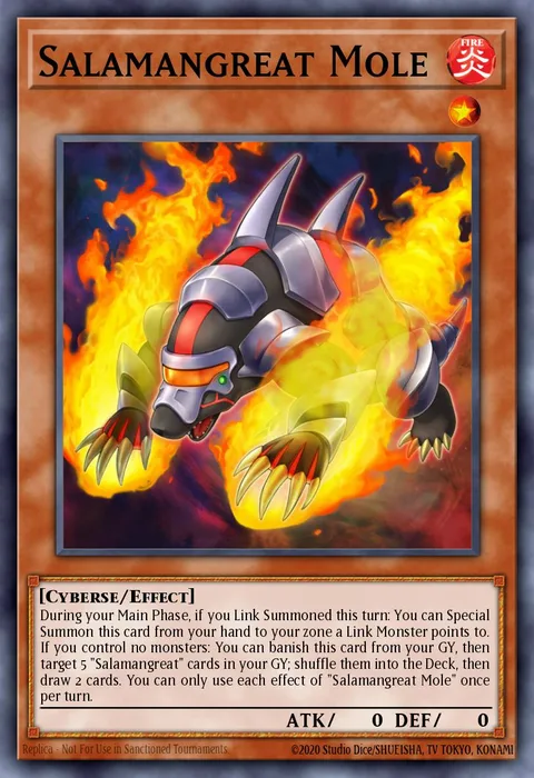 Salamangreat Mole trading card