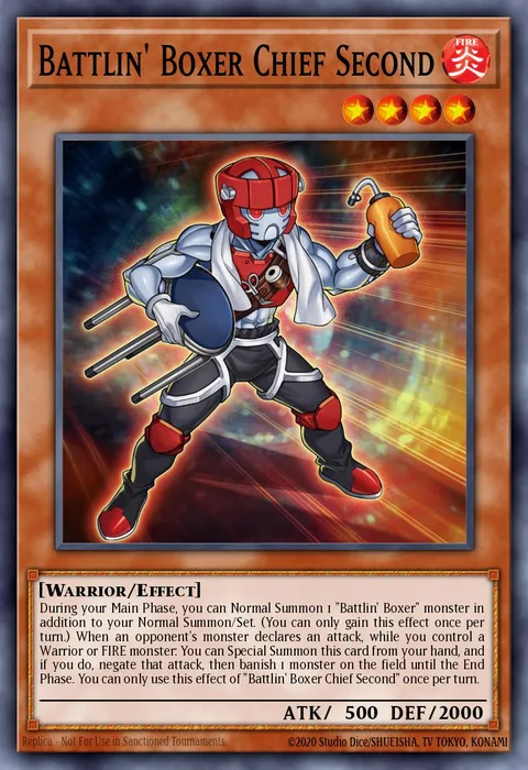 Battlin' Boxer Chief Second trading card