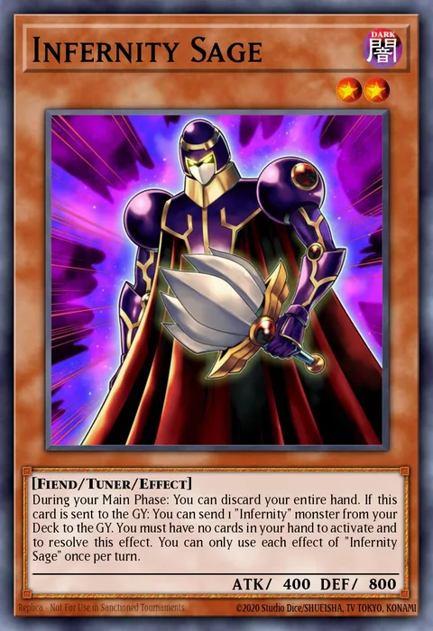 Infernity Sage trading card