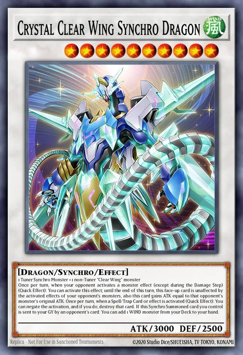 Crystal Clear Wing Synchro Dragon trading card