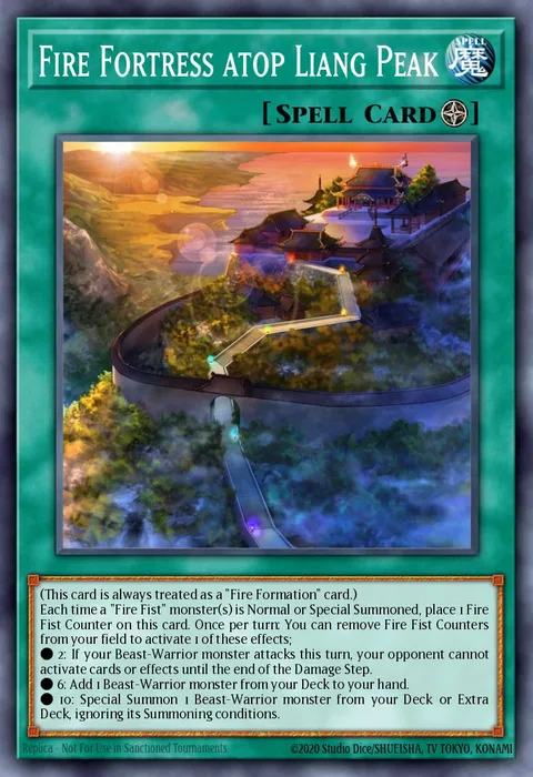 Fire Fortress atop Liang Peak trading card