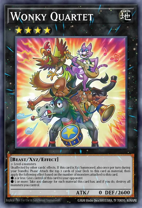 Wonky Quartet trading card
