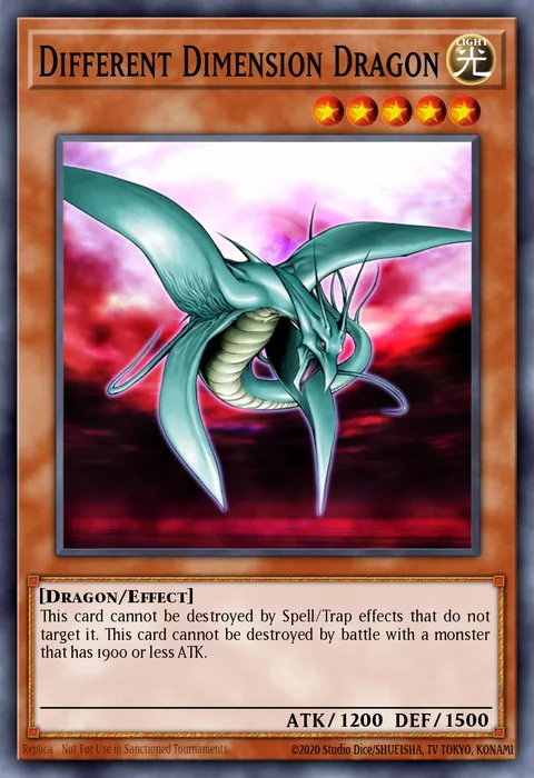 Different Dimension Dragon trading card