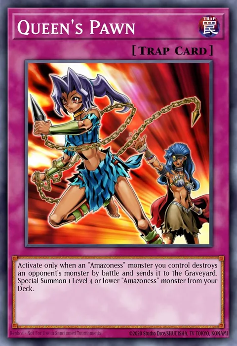 Queen's Pawn trading card