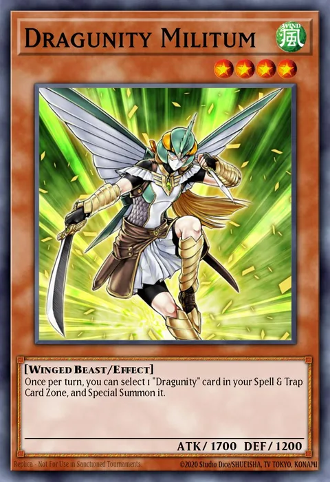 Dragunity Militum trading card