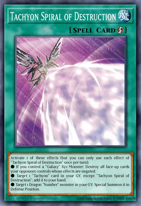 Tachyon Spiral of Destruction trading card