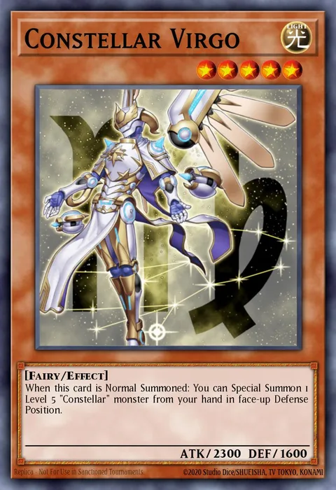 Constellar Virgo trading card
