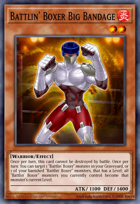 Battlin' Boxer Big Bandage trading card