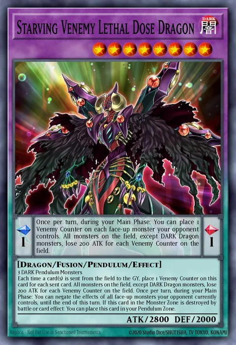 Starving Venemy Lethal Dose Dragon trading card