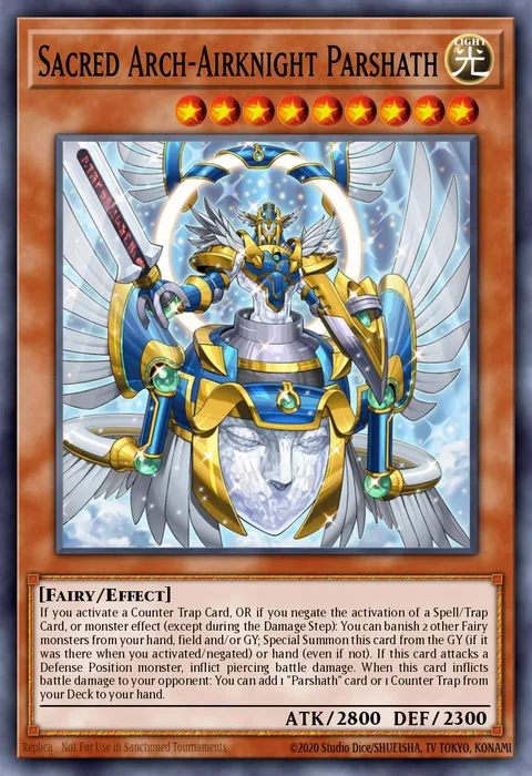 Sacred Arch-Airknight Parshath trading card