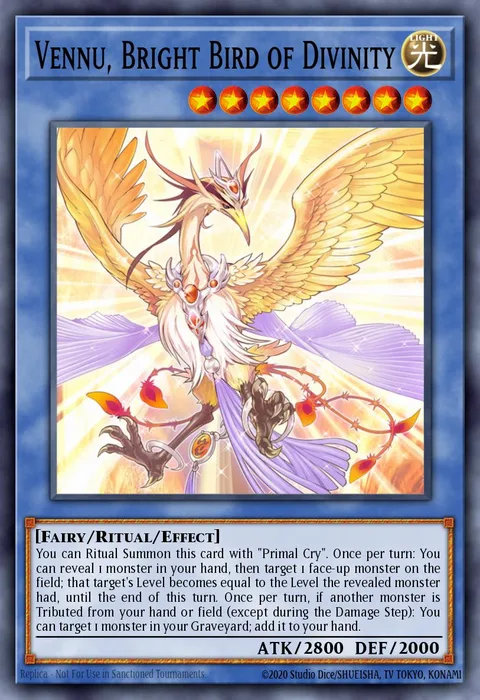 Vennu, Bright Bird of Divinity trading card