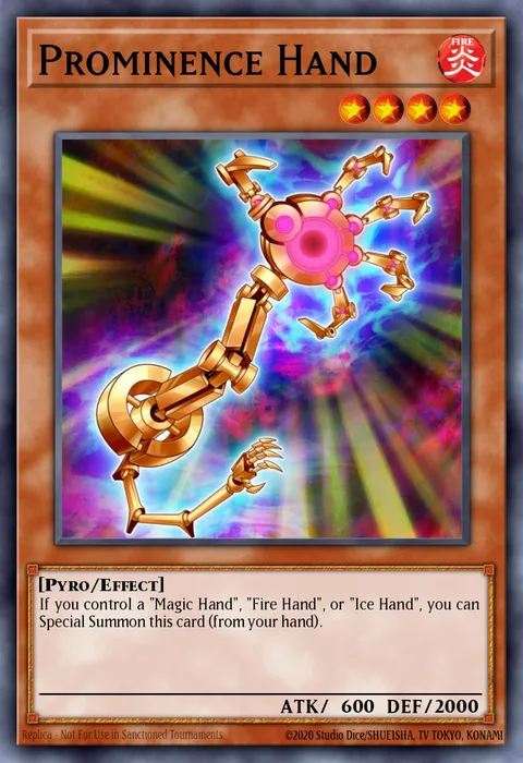 Prominence Hand trading card
