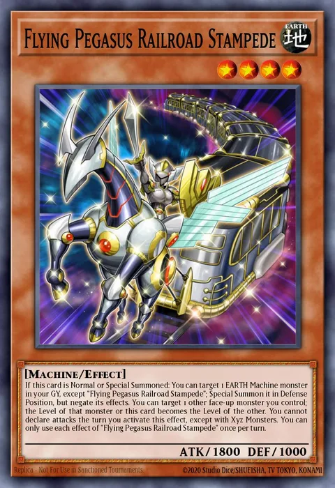 Flying Pegasus Railroad Stampede trading card