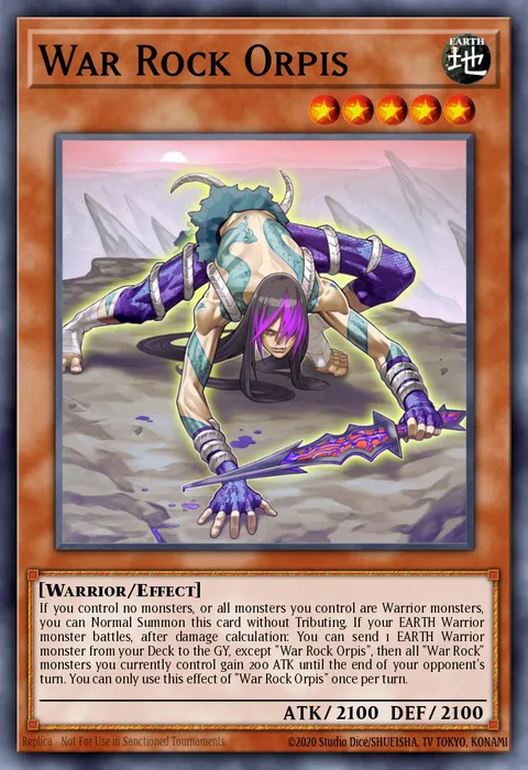 War Rock Orpis trading card