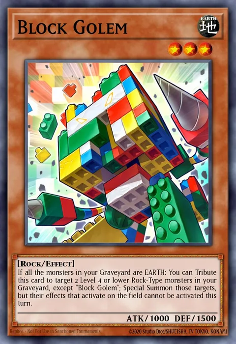 Block Golem trading card