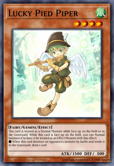 Lucky Pied Piper trading card