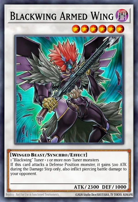 Blackwing Armed Wing trading card