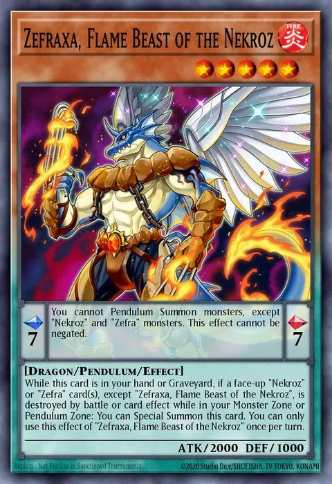Zefraxa, Flame Beast of the Nekroz trading card