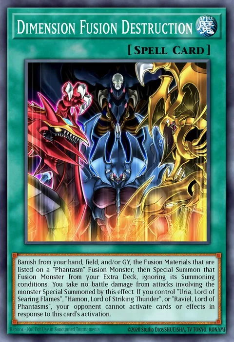 Dimension Fusion Destruction trading card