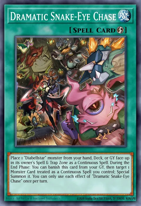 Dramatic Snake-Eye Chase trading card