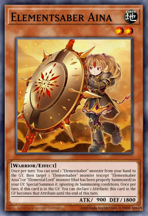 Elementsaber Aina trading card