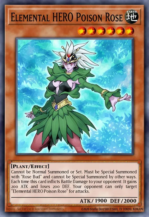 Elemental HERO Poison Rose trading card