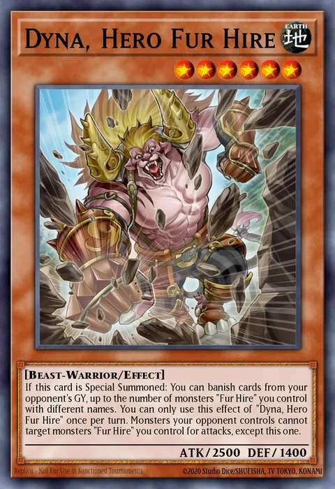 Dyna, Hero Fur Hire trading card