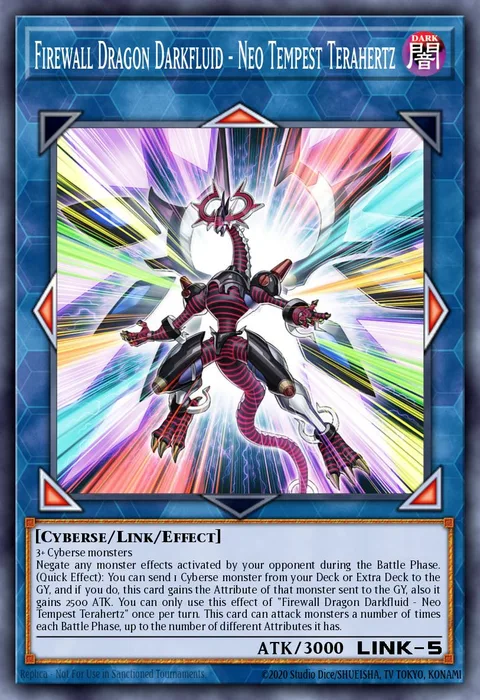 Firewall Dragon Darkfluid - Neo Tempest Terahertz trading card