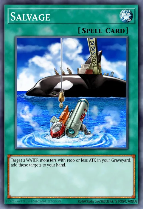 Salvage trading card