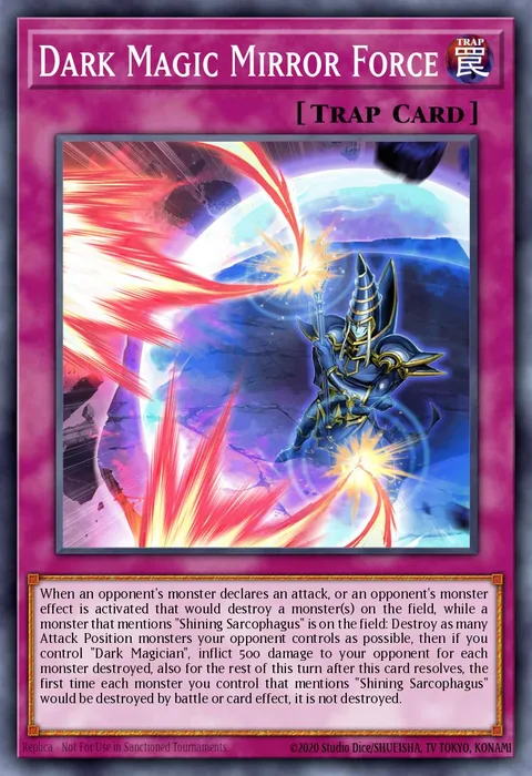 Dark Magic Mirror Force trading card