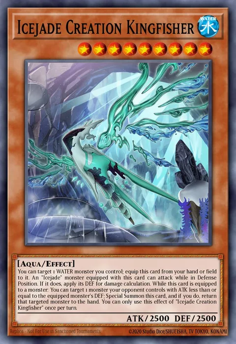 Icejade Creation Kingfisher trading card