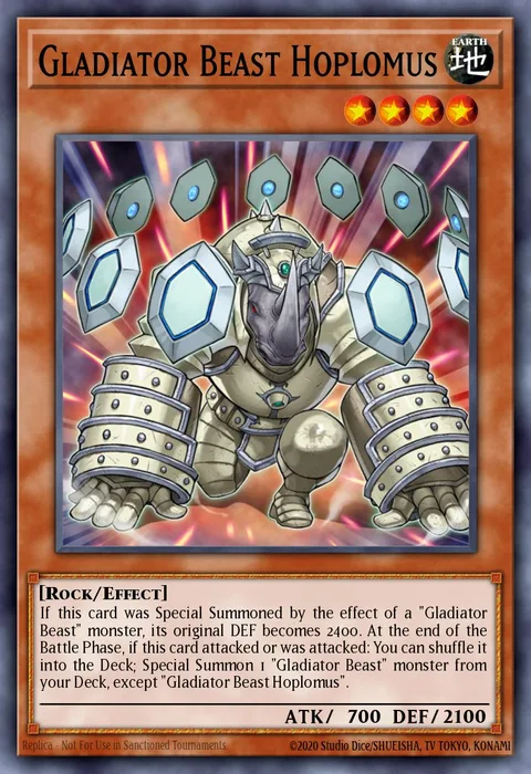 Gladiator Beast Hoplomus trading card
