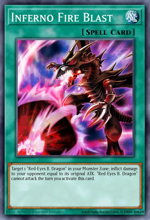 Inferno Fire Blast trading card