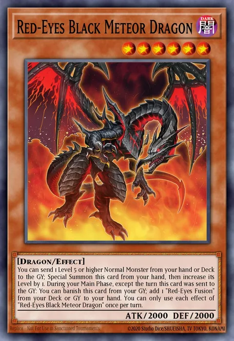 Red-Eyes Black Meteor Dragon trading card