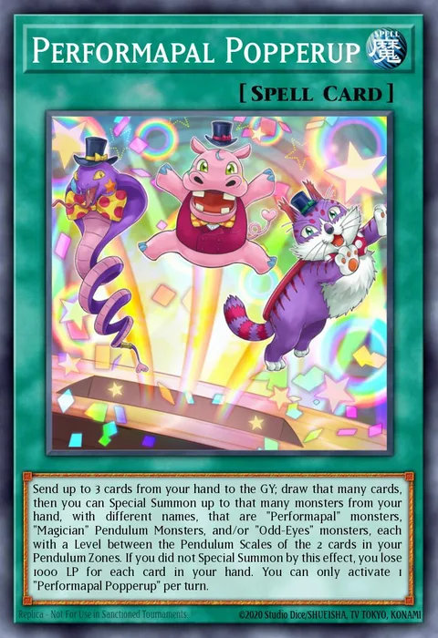 Performapal Popperup trading card