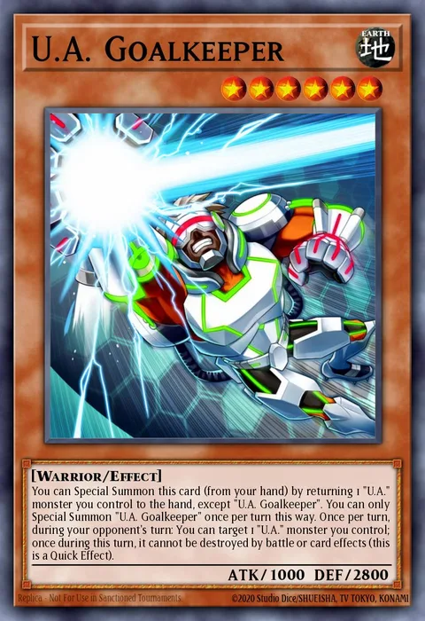 U.A. Goalkeeper trading card