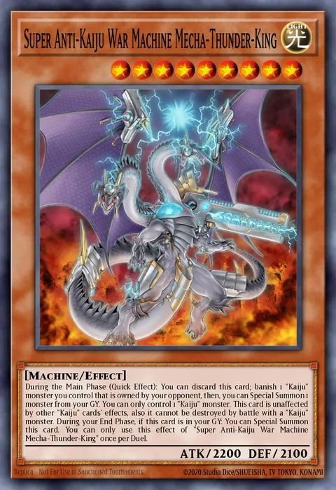 Super Anti-Kaiju War Machine Mecha-Thunder-King trading card