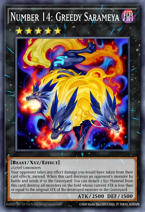 Number 14: Greedy Sarameya trading card