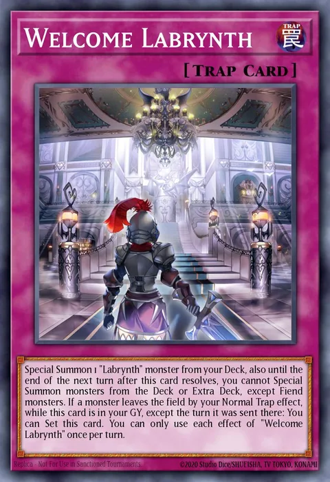 Welcome Labrynth trading card