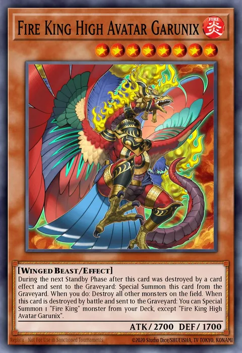 Fire King High Avatar Garunix trading card