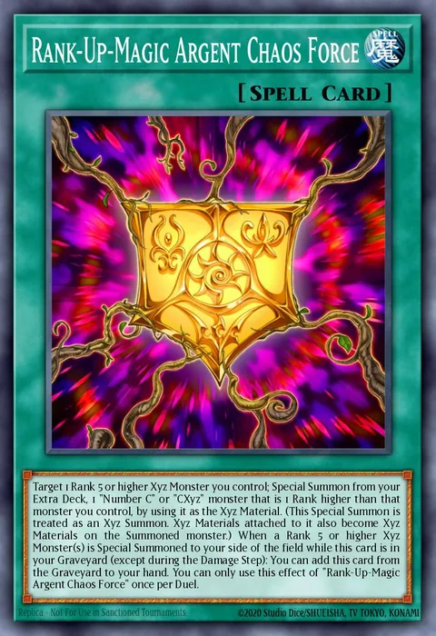 Rank-Up-Magic Argent Chaos Force trading card